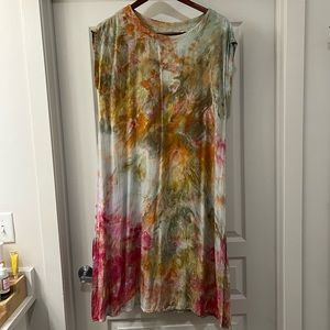 One size tie dyed pillar dress